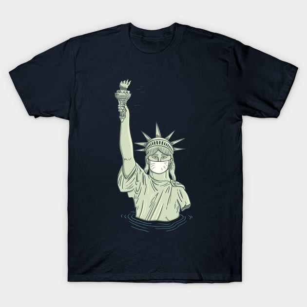 Masked Liberty T-Shirt by Moe Tees